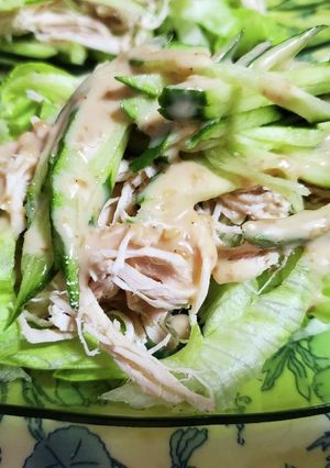 作り置き鶏で簡単　棒々鶏サラダ～*-レシピのメイン写真