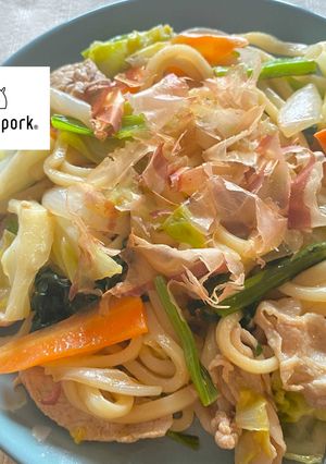 ランチに♪野菜たっぷりの焼きうどん-レシピのメイン写真
