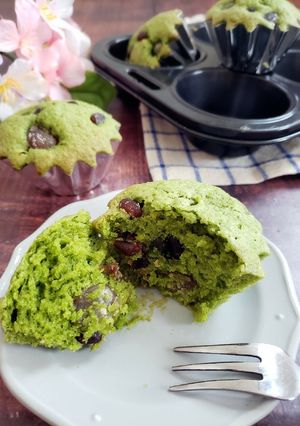 甘納豆de簡単本格♪抹茶マフィン-レシピのメイン写真