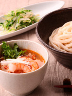 【卯月製麺】タイ風スープのつけうどん-レシピのメイン写真