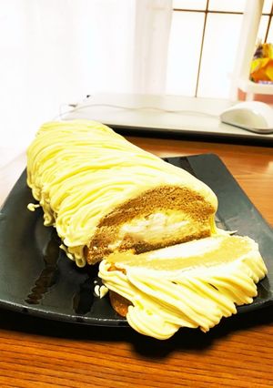 モチモチモンブランロール-レシピのメイン写真