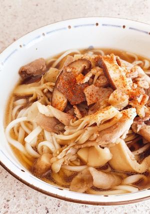 優しい味●きのこたっぷり肉汁うどん-レシピのメイン写真