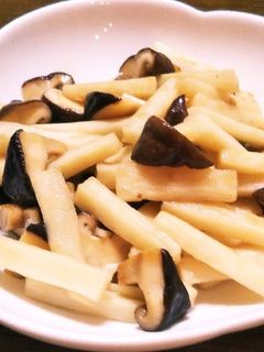 椎茸と長芋の麺つゆバター炒め-レシピのメイン写真