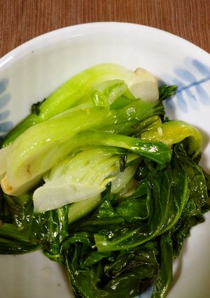 青梗菜のオリーブオイル蒸し-レシピのメイン写真