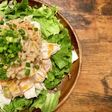 【腸活】きのこ豆乳味噌ダレのささみサラダ
