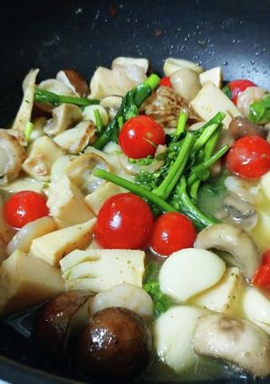 たけのこと菜の花のアヒージョ-レシピのメイン写真