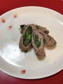 春を感じる!春菊の豚肉巻き-レシピのメイン写真