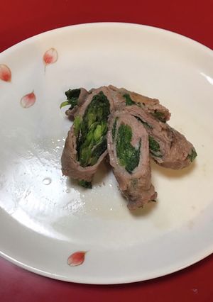 春を感じる!春菊の豚肉巻き-レシピのメイン写真