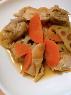 鶏肉とれんこんの煮物-レシピのメイン写真