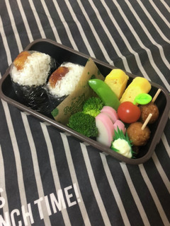 中学生弁当3/27天むす弁当-レシピのメイン写真