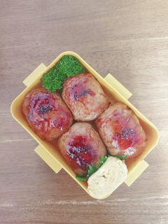 焼き肉のタレで簡単肉巻きおにぎり弁当♪-レシピのメイン写真