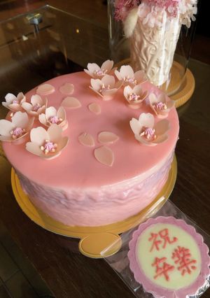 卒業祝：櫻のケーキ 2021-レシピのメイン写真