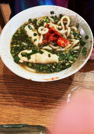 ニラ醤油うどん-レシピのメイン写真