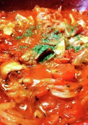 バジル薫る〚牛すじのトマト煮込み〛-レシピのメイン写真