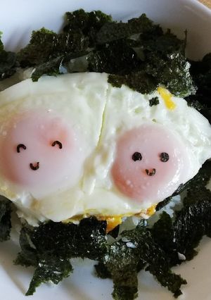 笑えるほど簡単で美味しいのりたま丼-レシピのメイン写真