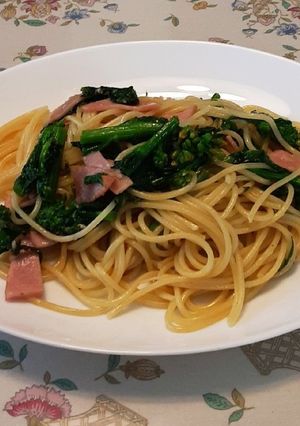 パパっと春パスタ★菜の花とハム-レシピのメイン写真