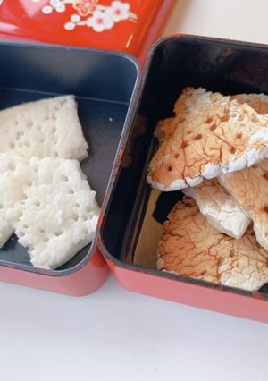 堅焼きおせんべい(米粉粘土で遊んだ後は)-レシピのメイン写真