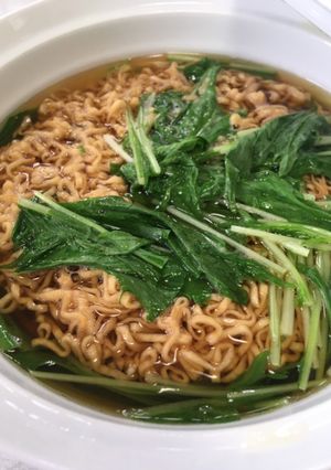 水菜たっぷりチキンラーメン-レシピのメイン写真