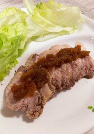 簡単湯煎でローストポーク-レシピのメイン写真