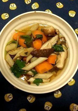 ごぼうとシイタケのお吸い物-レシピのメイン写真