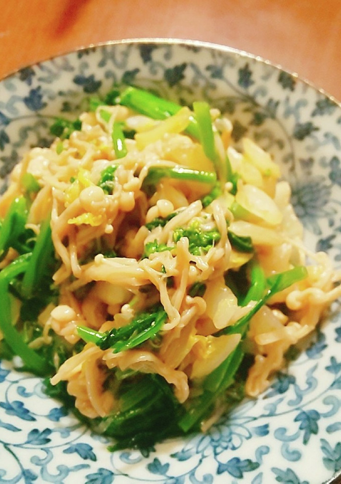 ＊菜の花と白菜とえのきのからし和え＊-レシピのメイン写真