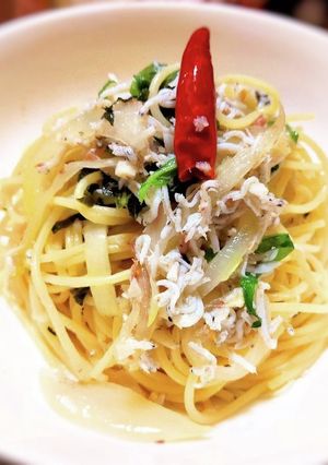 シラスと大葉とアンチョビのペペロンチーノ-レシピのメイン写真