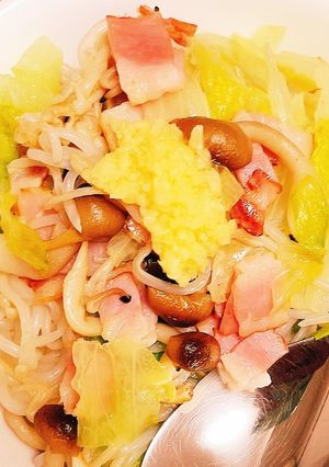 しょうが香る！白滝のヘルシー和風パスタ-レシピのメイン写真