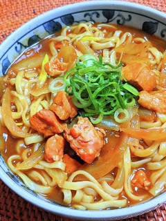 焼き鳥缶でカレーうどん-レシピのメイン写真