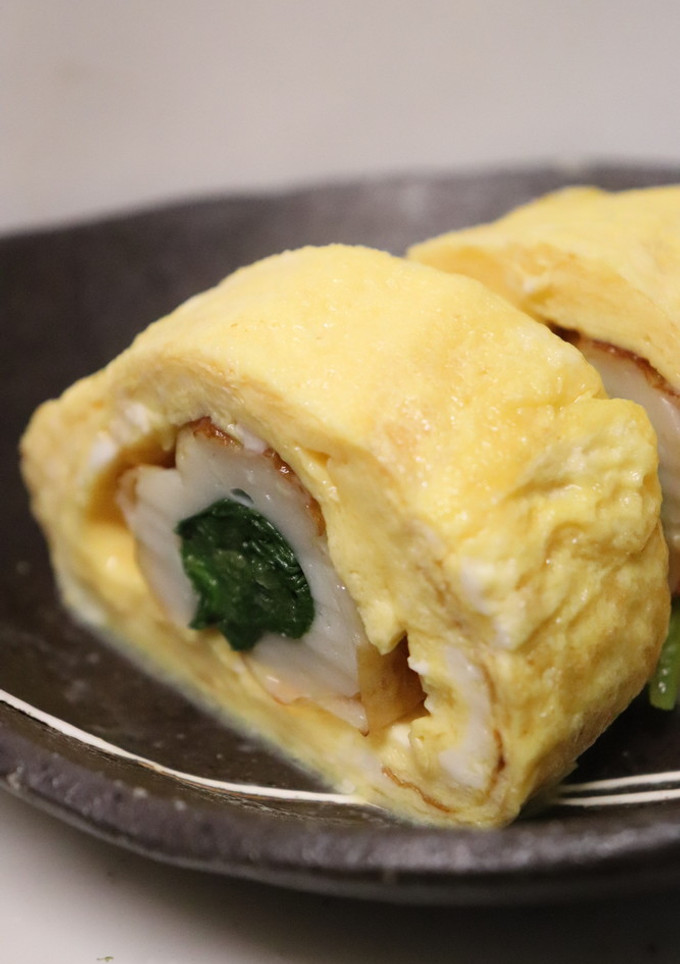 朝昼夕弁当♪竹輪ほうれん草のだし巻卵-レシピのメイン写真