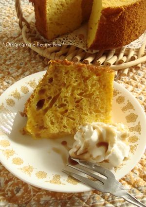 キャラメル風味♪ かぼちゃシフォン-レシピのメイン写真