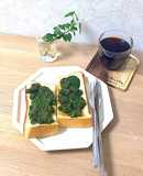 抹茶あんバタートースト簡単食パンカフェ