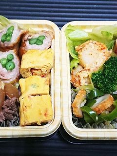 【夫婦弁当⑮】肉巻きインゲンとホタテマヨ-レシピのメイン写真