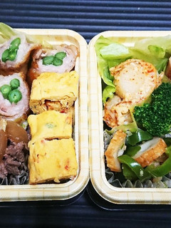 【夫婦弁当⑮】肉巻きインゲンとホタテマヨ-レシピのメイン写真