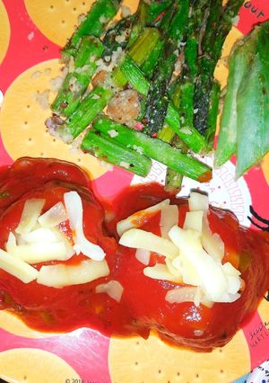 椎茸の豚肉巻きトマトソースかけ-レシピのメイン写真