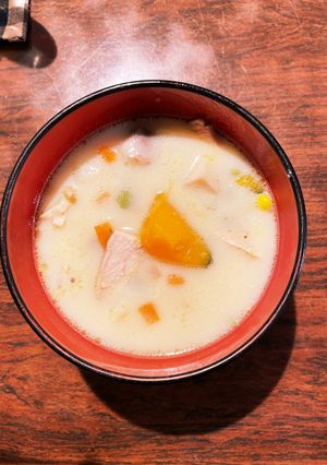 チキンと根菜の豆乳スープ-レシピのメイン写真