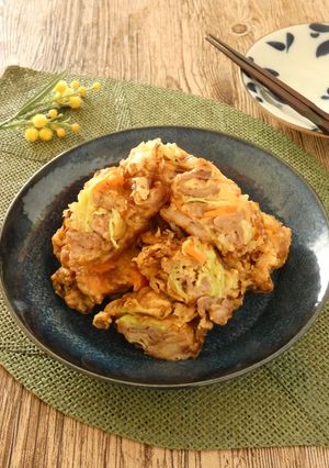 キャベツと人参の豚から揚げ-レシピのメイン写真