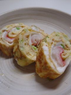 お弁当に*ねぎとかにかま入り卵焼き-レシピのメイン写真