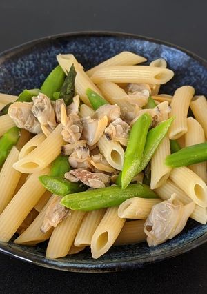 あさりとアスパラの白だしバターパスタ-レシピのメイン写真