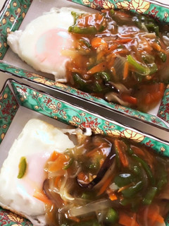 目玉焼きの♬野菜あんかけ-レシピのメイン写真