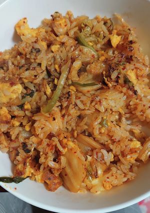 レンチンご飯でキムチ炒飯-レシピのメイン写真