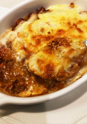 新じゃがミートソースとクリームのグラタン-レシピのメイン写真