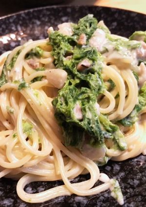 簡単！生あおさとベーコン♡クリームパスタ-レシピのメイン写真