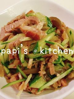 簡単!チャーシューと搾菜の中華サラダ-レシピのメイン写真