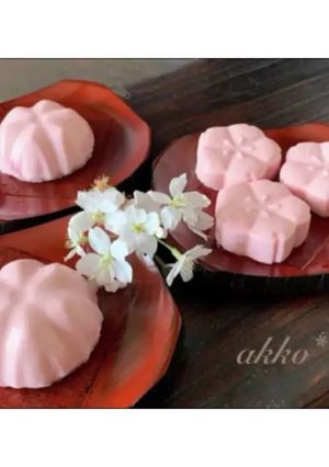 卵不使用桜ババロア-レシピのメイン写真