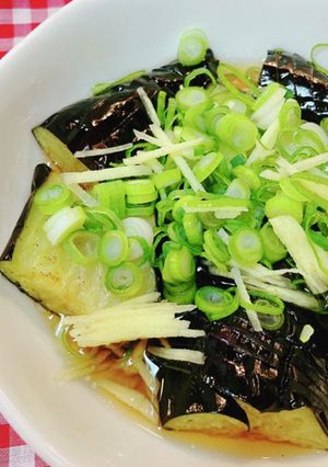 茄子の揚げ浸し香味野菜のせ-レシピのメイン写真