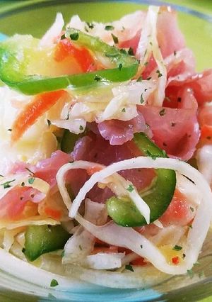 生ハムと冷蔵庫の残り食材集合！マリネ♪-レシピのメイン写真