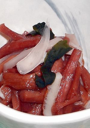 乾物を使おう!紅ずいきの酢の物-レシピのメイン写真