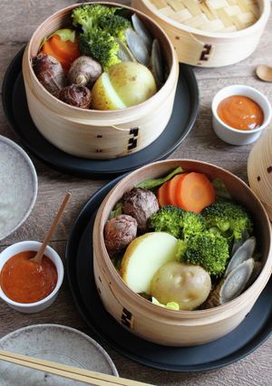 韓国風ごま味噌だれで楽しむ温野菜-レシピのメイン写真