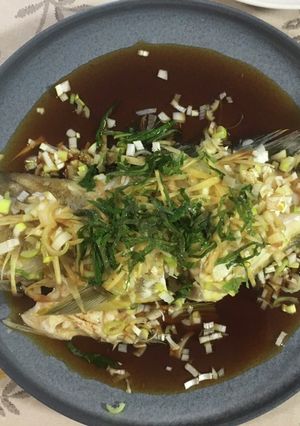 焦がしごま油と中華ダレで食べる蒸し青ハタ-レシピのメイン写真