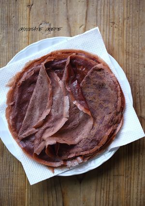 しっとりぷるん♡チョコクレープ生地-レシピのメイン写真